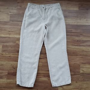 L.L. Bean Size 12 Regular Classic Fit Linen Pants